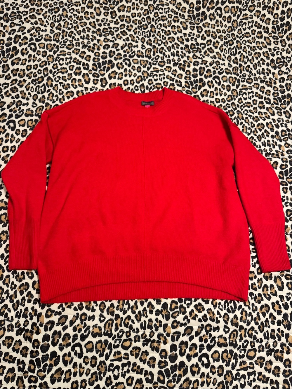 Vince Camuto Bold Red Crewneck Sweater